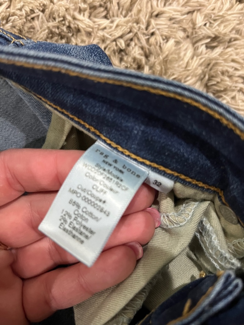 rag & bone Mid Rise Ankle Skinny Jeans - Picture 4 of 8